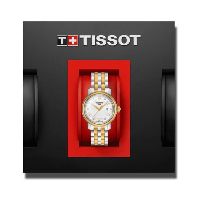 Tissot T Classic Bridgeport Mother of Pearl Dial Two Tone Steel Strap Watch For Women - T097.010.22.116.00