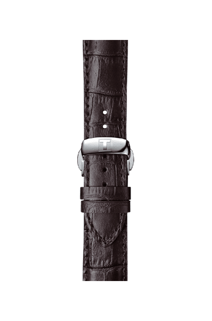 Tissot T Classic Bridgeport Silver Dial Brown Leather Strap Watch For Men - T097.410.16.038.00