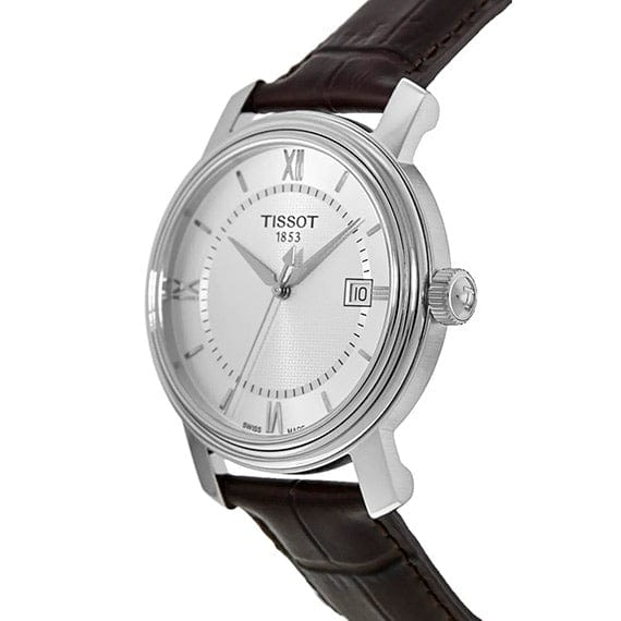 Tissot T Classic Bridgeport Silver Dial Brown Leather Strap Watch For Men - T097.410.16.038.00