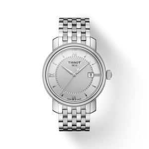 Tissot T Classic Bridgeport Silver Dial Silver Mesh Bracelet Watch For Men - T097.410.11.038.00
