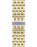 Tissot T Classic Bridgeport Silver Dial Two Tone Mesh Bracelet Watch For Men - T097.410.22.038.00