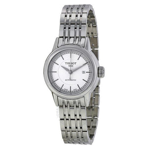 Tissot T Classic Carson Automatic White Dial Silver Steel Strap Watch For Women - T085.207.11.011.00