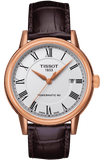 Tissot T Classic Carson Powermatic 80 White Dial Brown Leather Strap Watch for Men - T085.407.36.013.00