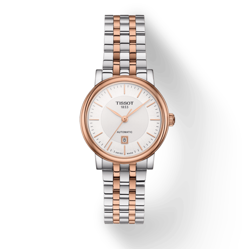 Tissot T Classic Carson Premium 30 White Dial Two Tone Steel Strap Watch for Women - T122.207.22.031.01