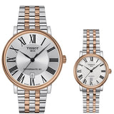 Tissot T Classic Carson Premium 30 White Dial Two Tone Steel Strap Watch for Women - T122.207.22.033.00