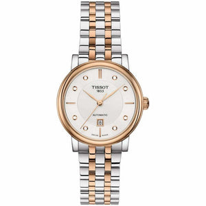 Tissot T Classic Carson Premium Diamonds White Dial Two Tone Steel Strap Watch for Women - T122.207.22.036.00