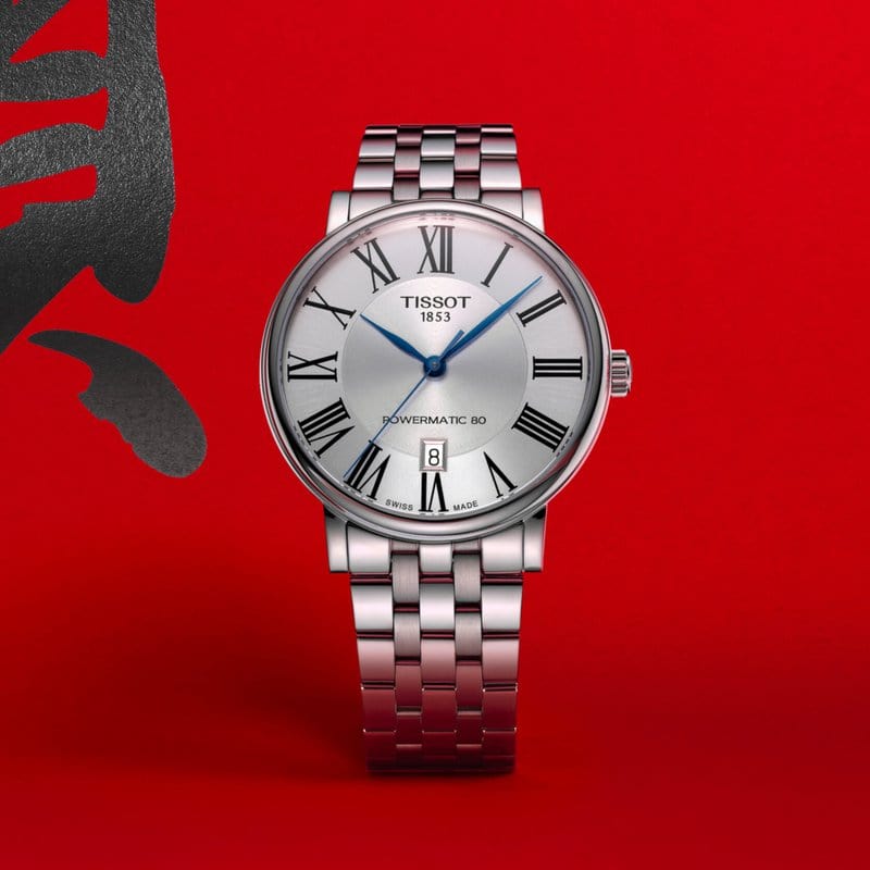 Tissot T Classic Carson Premium Powermatic 80 Silver Dial Silver Steel Strap Watch For Men - T122.407.11.033.00