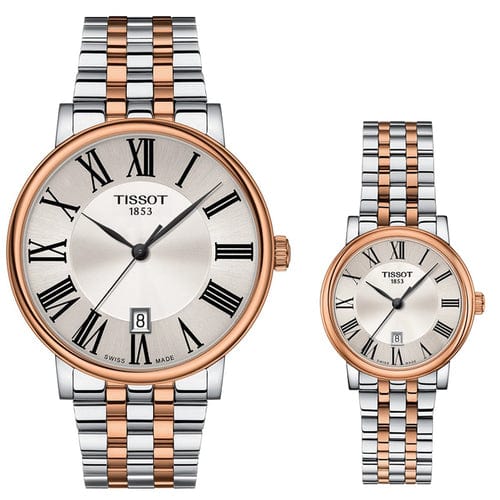 Tissot T Classic Carson Premium Silver Dial Two Tone Steel Strap Watch For Men - T122.410.22.033.00