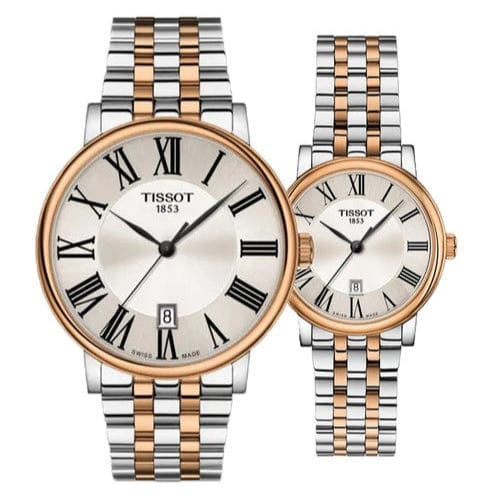 Tissot T Classic Carson Premium Silver Dial Two Tone Steel Strap Watch For Men - T122.410.22.033.00