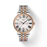 Tissot T Classic Carson Premium Silver Dial Two Tone Steel Strap Watch For Men - T122.410.22.033.00