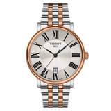Tissot T Classic Carson Premium Silver Dial Two Tone Steel Strap Watch For Men - T122.410.22.033.00