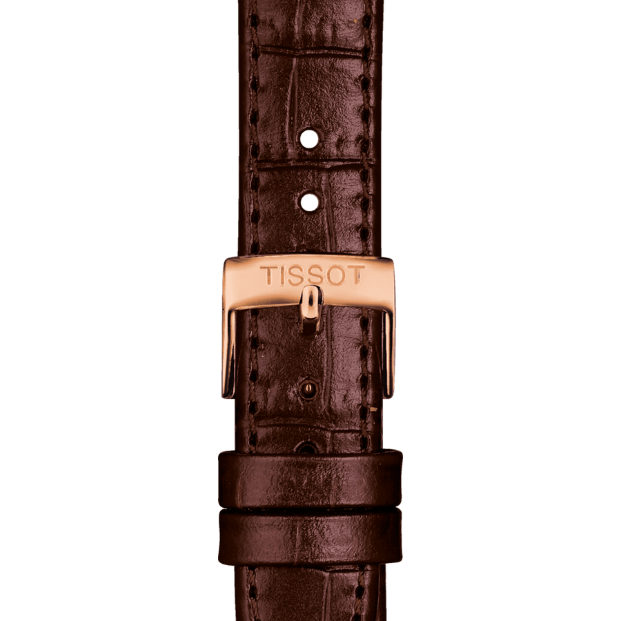 Tissot T Classic Carson Premium White Dial Brown Leather Strap Watch for Women - T122.207.36.031.00