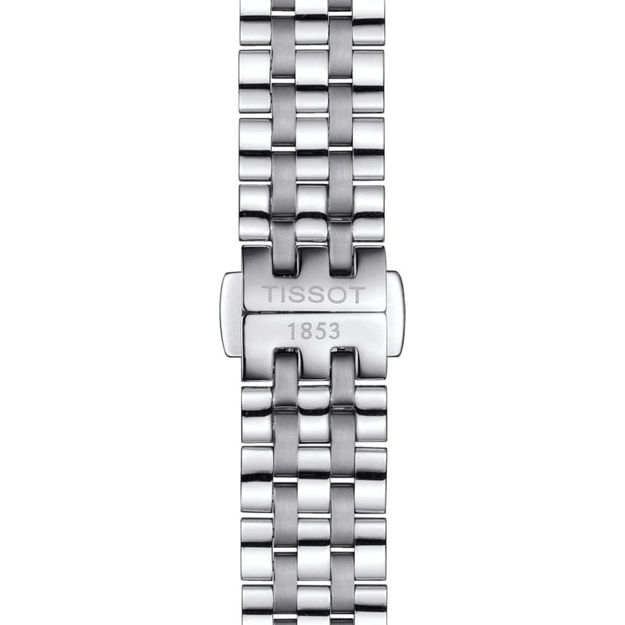 Tissot T Classic Carson Premium White Diamonds Dial Silver Steel Strap Watch for Women - T1222071103600