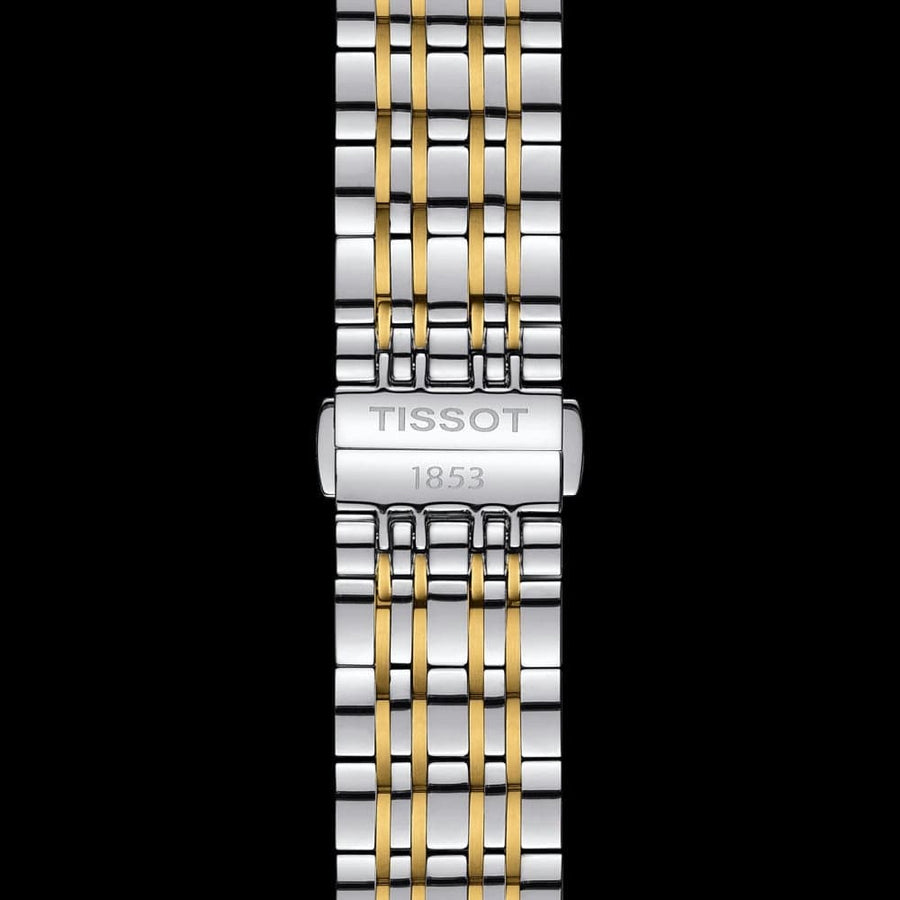Tissot T Classic Carson Quartz White Dial Two Tone Steel Strap Watch for Men - T085.410.22.011.00