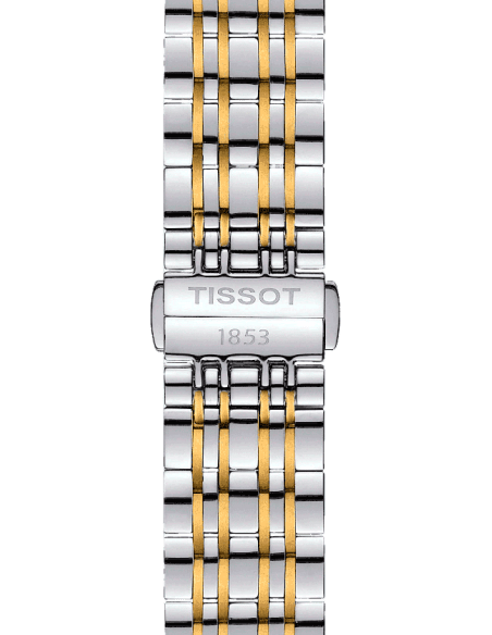 Tissot T Classic Carson Quartz White Dial Two Tone Steel Strap Watch for Men - T085.410.22.011.00