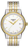 Tissot T Classic Carson Quartz White Dial Two Tone Steel Strap Watch for Men - T085.410.22.011.00