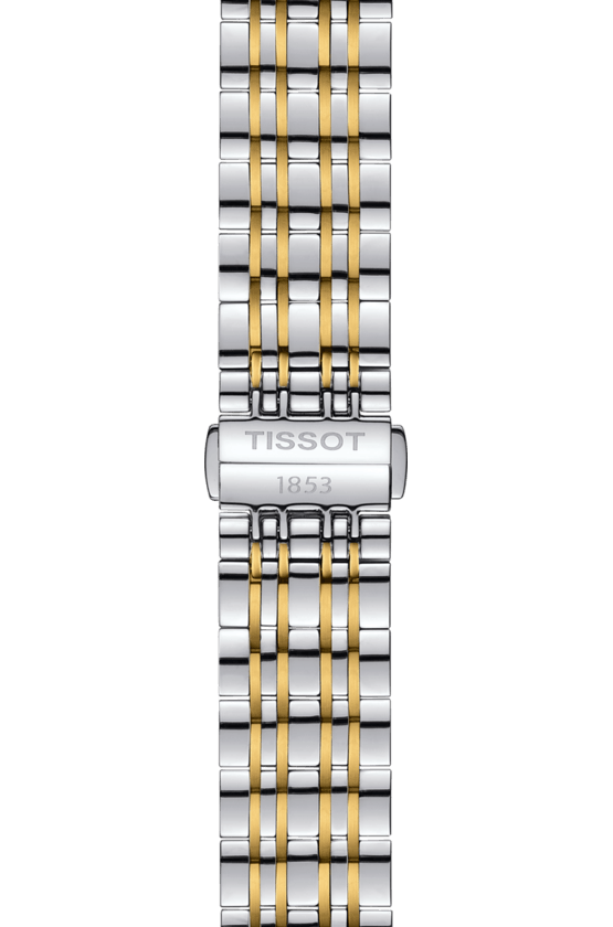 Tissot T Classic Carson Quartz White Dial Two Tone Steel Strap Watch for Men - T085.410.22.013.00