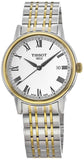 Tissot T Classic Carson Quartz White Dial Two Tone Steel Strap Watch for Men - T085.410.22.013.00