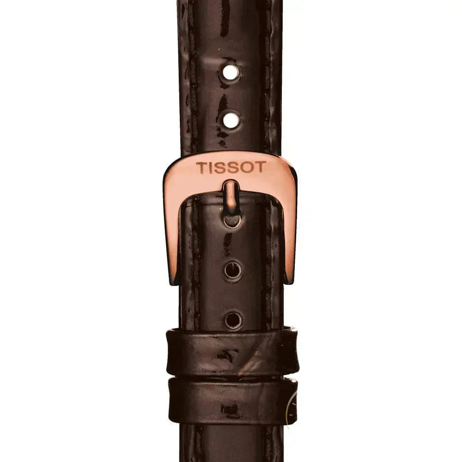 Tissot T Classic Carson White Dial Brown Leather Strap Watch For Women - T085.207.36.013.00