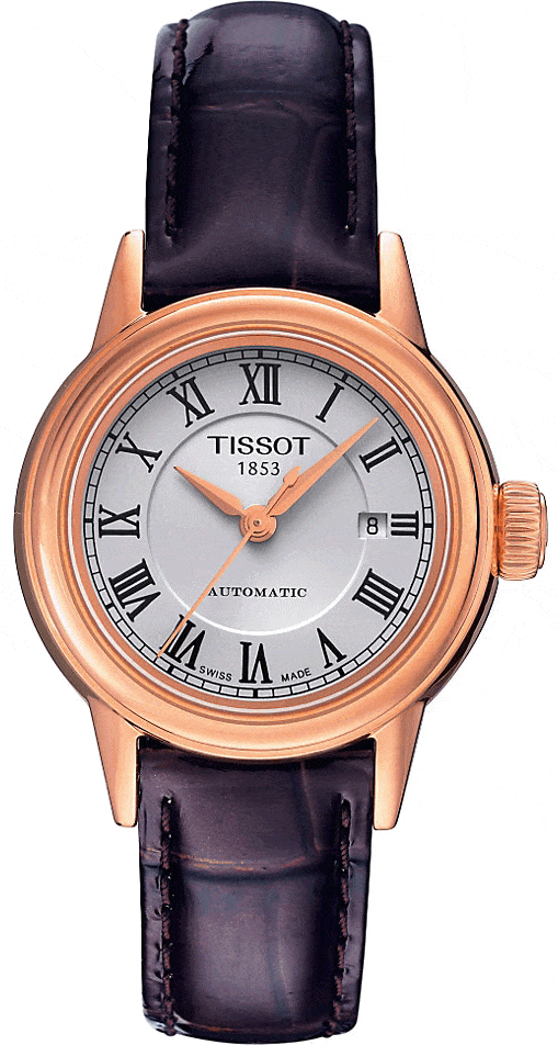 Tissot T Classic Carson White Dial Brown Leather Strap Watch For Women - T085.207.36.013.00