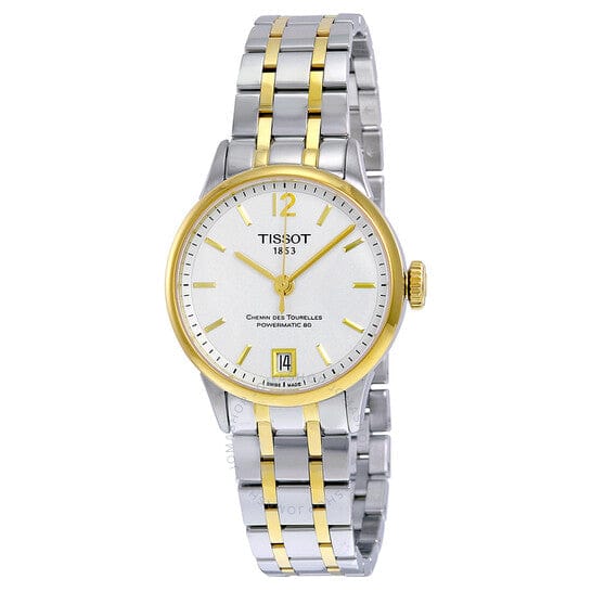 Tissot Chemin Des Tourelles Powermatic 80 Lady Silver Dial Two Tone Steel Strap Watch For Women - T099.207.22.037.00