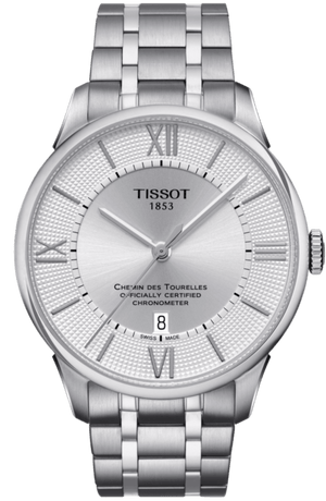 Tissot T Classic Chemin Des Tourelles Silver Dial Silver Steel Strap Watch For Men - T099.408.11.038.00