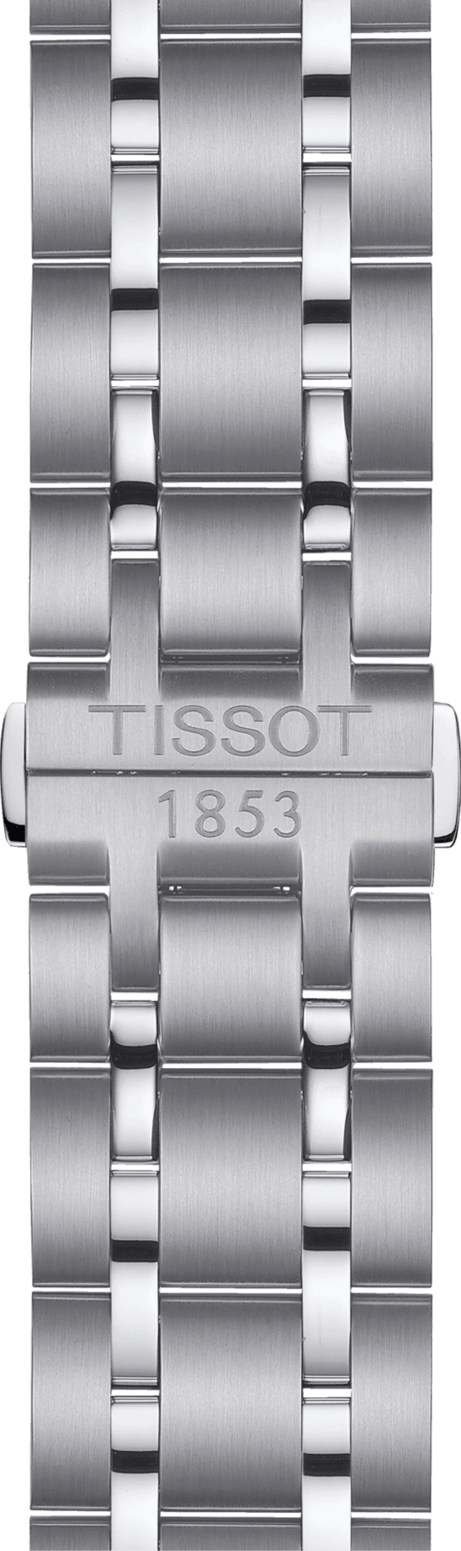 Tissot T Classic Couturier Chronograph White Dial Silver Steel Strap Watch For Men - T101.617.11.031.00