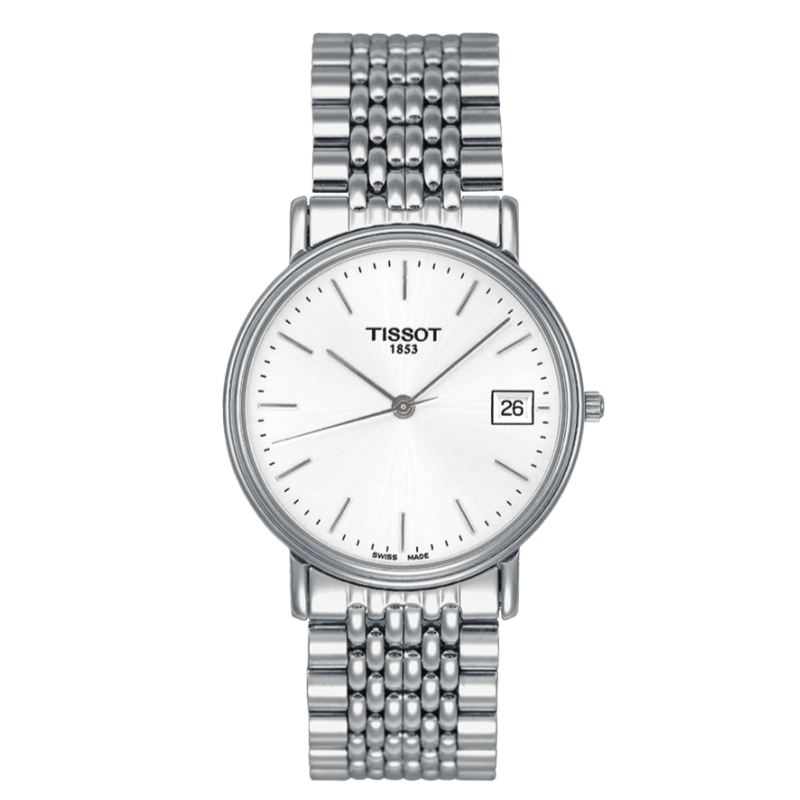 Tissot T Classic Desire Silver Dial Silver Mesh Bracelet Watch for Men - T52.1.481.31