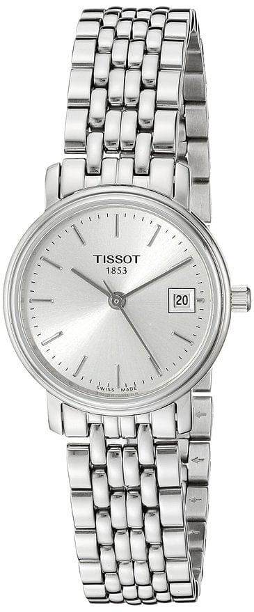 Tissot T Classic Desire White Dial Silver Steel Strap Watch for Women - T52.1.281.31