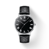 Tissot T Classic Dream Black Dial Black Leather Strap Watch for Men - T122.410.16.053.00