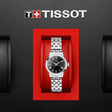 Tissot T Classic Dream Black Dial Silver Steel Strap Watch for Men - T033.410.11.053.01