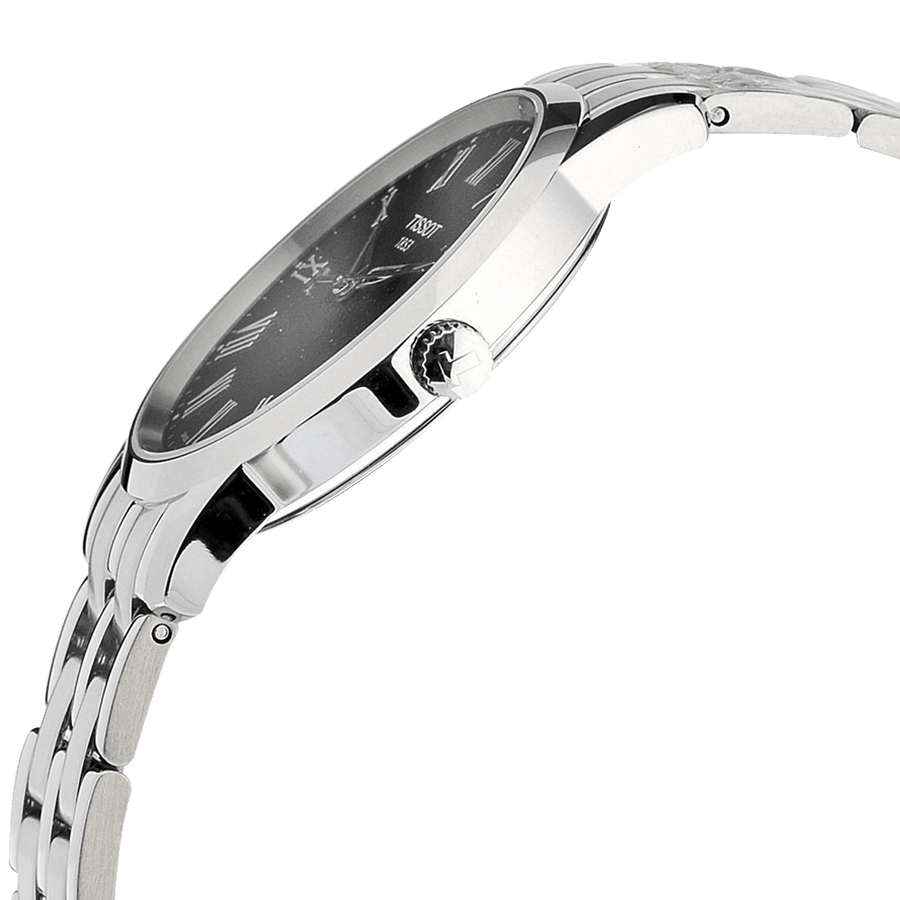Tissot T Classic Dream Black Dial Silver Steel Strap Watch for Men - T033.410.11.053.01