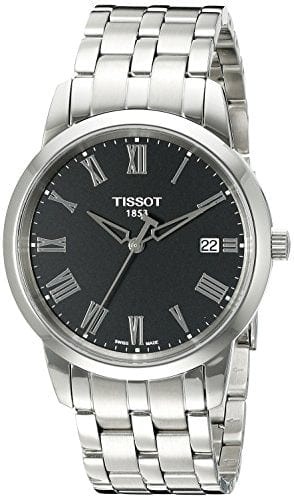 Tissot T Classic Dream Black Dial Silver Steel Strap Watch for Men - T033.410.11.053.01