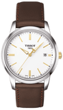 Tissot T Classic Dream White Dial Brown Leather Strap Watch for Men - T033.410.26.011.01