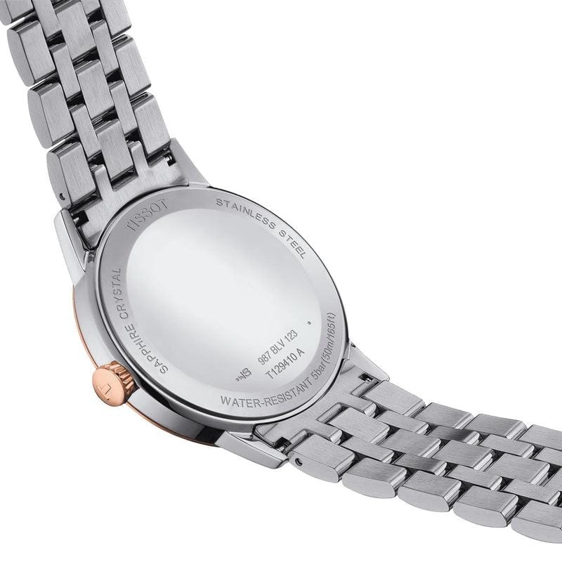 Tissot T Classic Dream White Dial Silver Steel Strap Watch For Men - T129.410.11.013.00