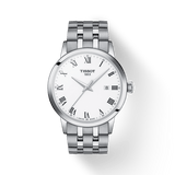 Tissot T Classic Dream White Dial Silver Steel Strap Watch For Men - T129.410.11.013.00