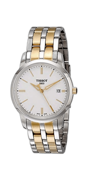 Tissot T Classic Dream White Dial Two Tone Steel Strap Watch for Men - T033.410.22.011.01
