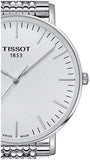 Tissot T Classic Everytime Large White Dial Silver Steel Strap Watch for Men - T109.610.11.031.00