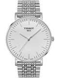Tissot T Classic Everytime Large White Dial Silver Steel Strap Watch for Men - T109.610.11.031.00