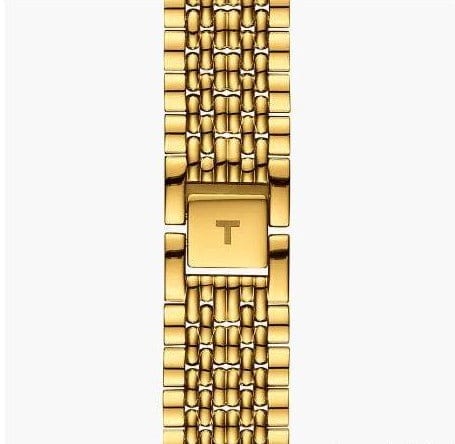 Tissot T Classic Everytime Medium Gold Dial Gold Mesh Bracelet Watch For Men - T109.410.33.021.00