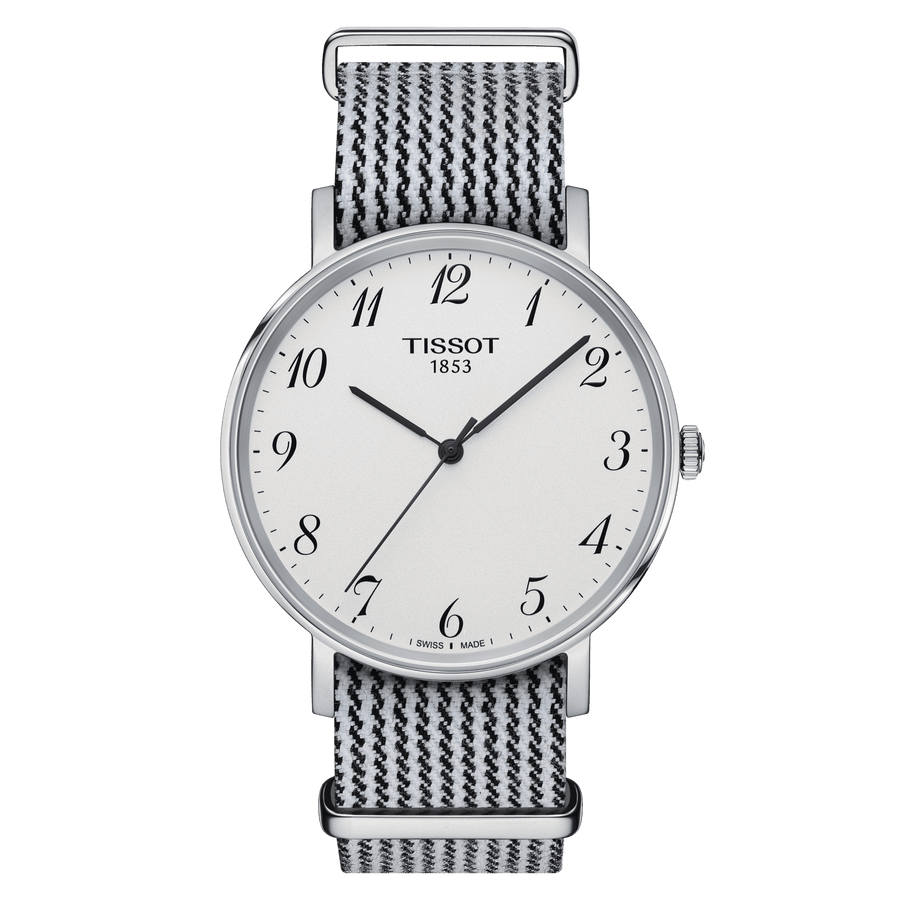 Tissot T Classic Everytime Medium White Dial Two Tone NATO Strap Watch for Women - T109.410.18.032.00