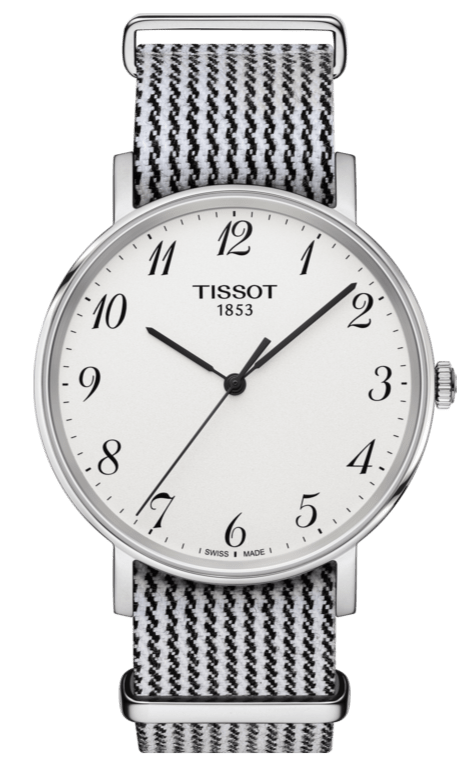 Tissot T Classic Everytime Medium White Dial Two Tone NATO Strap Watch for Women - T109.410.18.032.00
