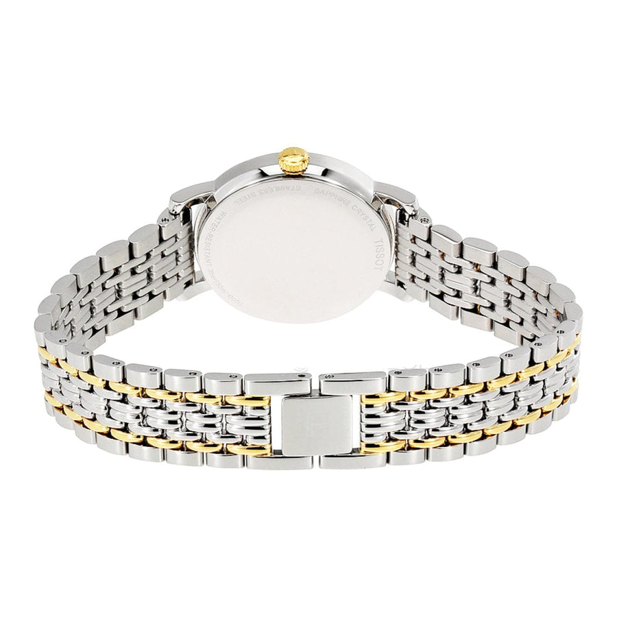 Tissot T Classic Everytime Small White Dial Two Tone Mesh Bracelet Watch For Women - T109.210.22.031.00