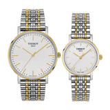 Tissot T Classic Everytime Small White Dial Two Tone Mesh Bracelet Watch For Women - T109.210.22.031.00