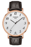 Tissot T Classic Everytime White Dial Black Leather Strap Watch For Men - T109.610.36.032.00