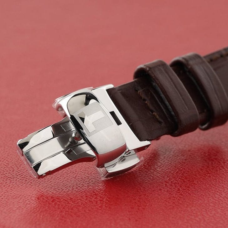 Tissot T Classic Le Locle Automatic Silver Dial Brown Leather Strap Watch For Women - T006.207.16.038.00