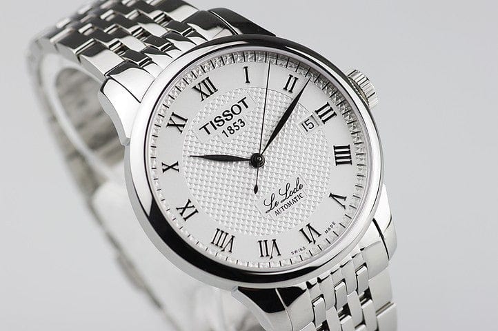 Tissot T Classic Le Locle Automatic White Dial Silver Steel Strap Watch For Men - T41.1.483.33