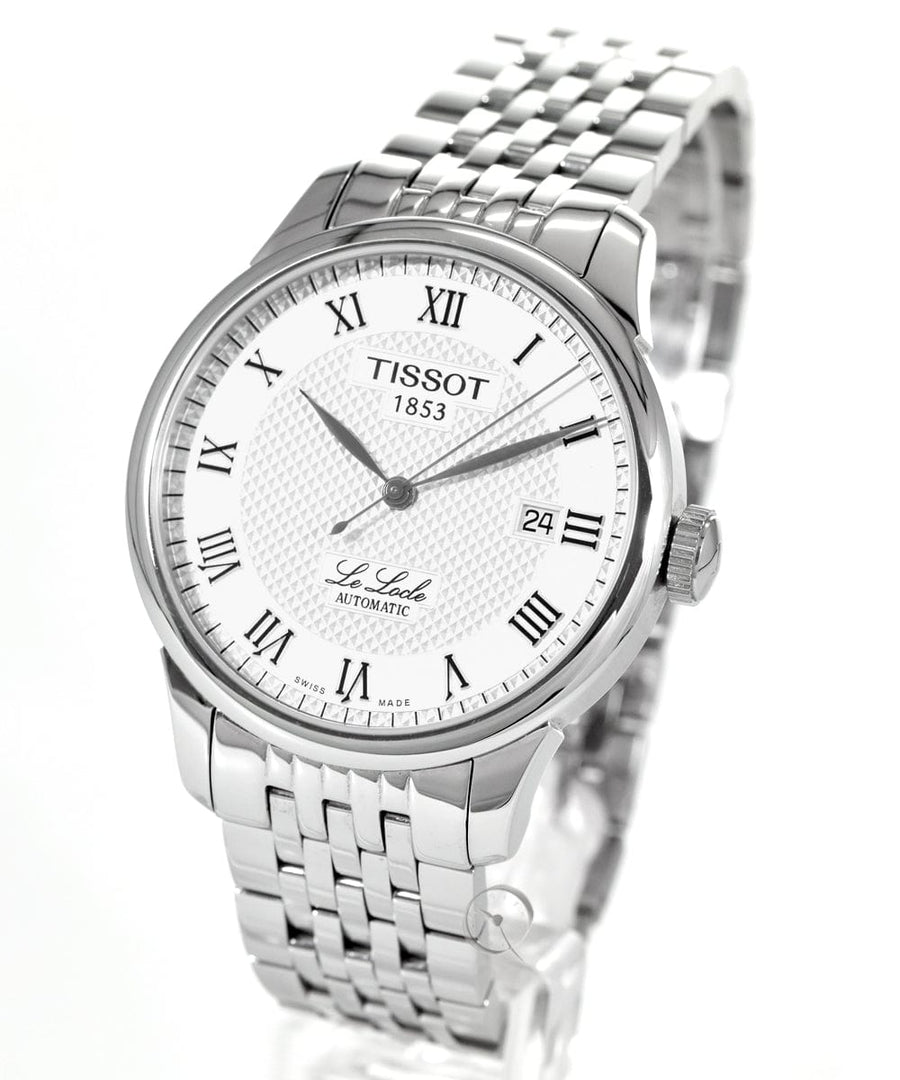 Tissot T Classic Le Locle Automatic White Dial Silver Steel Strap Watch For Men - T41.1.483.33