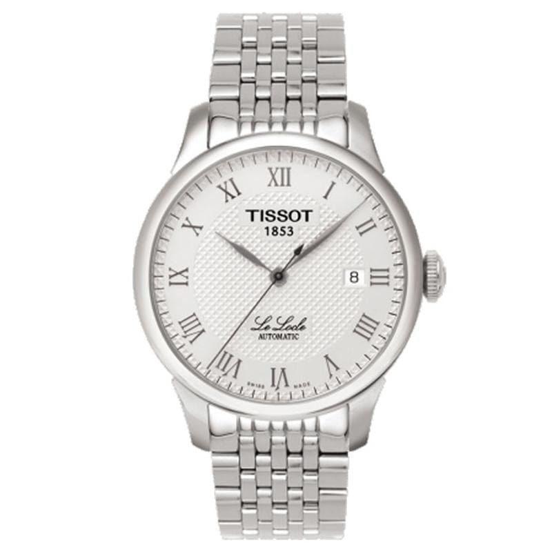Tissot T Classic Le Locle Automatic White Dial Silver Steel Strap Watch For Men - T41.1.483.33