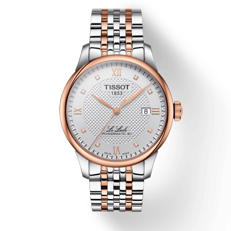 Tissot T Classic Le Locle Powermatic 80 Silver Dial Two Tone Steel Strap Watch For Men - T006.407.22.036.00